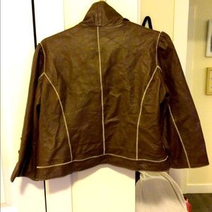 Leather blazer jacket